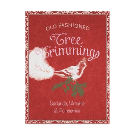 Beth Grove 'Chalkboard Christmas Signs III On Red' Canvas Art,14x19